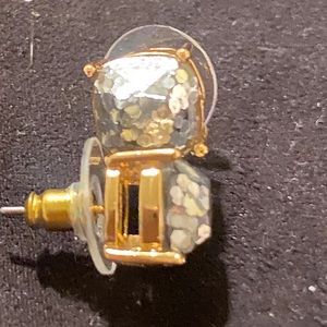 NWOT Neiman Marcus glittery silver studs